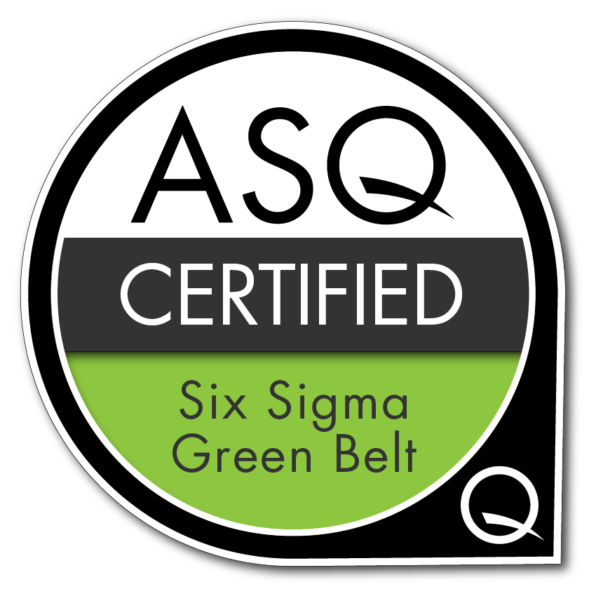 ASQ Certified Six Sigma Green Belt badge
